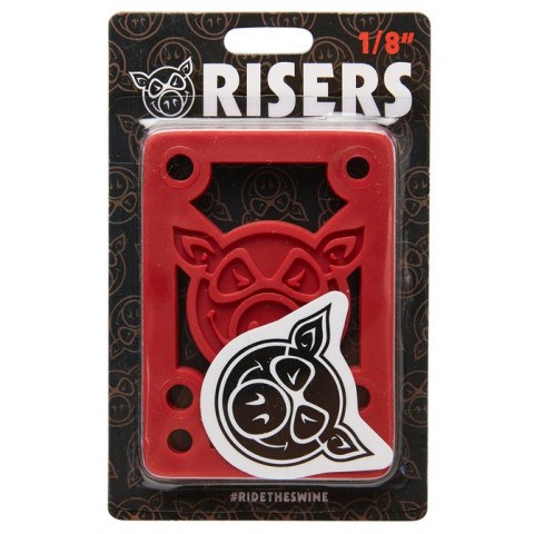 Подкладки для скейтборда Pig Hard Risers Red 1/8"