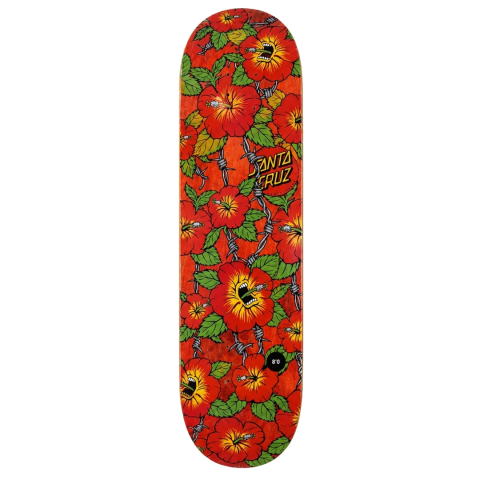 Дека для скейтборда Santa Cruz - Screaming Hibiscus Teal/Red 8.0